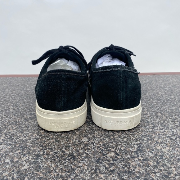 Saturdays Surf NYC Derek Mens Sneaker Black Suede Lace Up Shoes Size 9 - Picture 10 of 12